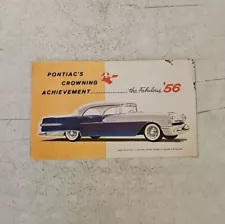 VINTAGE 1956 PONTIAC Custom STAR CHIEF CATALINA Dealer Sales Brochure Mailer