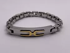 Tuning Element Stainless Steel Bracelet Silver Color Square Links