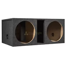 Dual 15" Ported Subwoofer Box Enclosure 3/4" MDF Vented Sub Box RI Audio Carpet