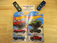 Hot Wheels Dodge Ram 1500 6 Truck Bundle! 4 Carded & 2 Loose - Rebel 4x4