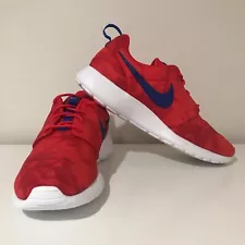 Nike Rosherun Roshe Run Print Men 10.5 NEW Chilling Red Dp Ryl Bl 655206-640 NIB