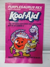 Vintage Kool-Aid Packet - PURPLESAURUS REX (c1990) - New Old Stock