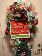 Summer Wreath With Lots Of Ribbon