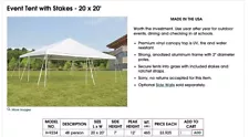 event tent with stakes