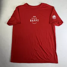 Panda Express Make Happy Employee T-Shirt Adult M Gildan Red Worker Tee