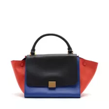 Celine Trapeze Small Leather 2 Way Handbag Multicolor