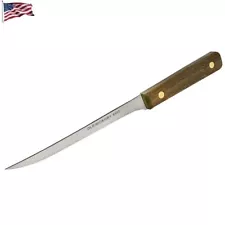 Old Hickory Fillet Knife 6.25" Stainless Blade Hickory Wood Handle 417 USA MADE