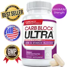 CARB BLOCK ULTRA Starch Blocker Diet Cheat Pill for Rapid Weight Loss