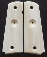 New 1911 Full Size Government Custom Buffalo Bone Grips With Hole for DIY