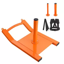 VEVOR Weight Power Pull Sled Fitness Strength Speed Training Sled Steel Orange