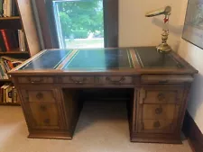 Vintage executive office desk solid cherry