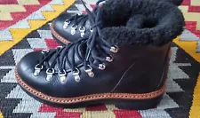 AETHER FRACAP Black Shearling Dolomite Hiking Boots Womens 8.5