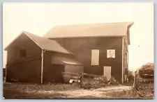 RPPC~Farm Barn~Advertising On Side~Picture Of Hen~Stock Eggs For Sale~c1908