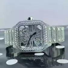 Moissanite diamond watch for men