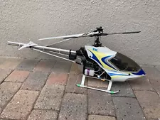 LARGE NITRO GAS RC RADIO CONTROLLED HIROBO F3C HELICOPTER FUTABA OS MAX ENGINE