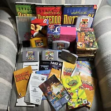 Nintendo N64 Lot Accessories, Boxes, Manuals, Guides-For Sale By Original Owner