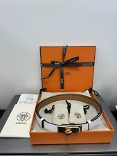 BRAND NEW HERMES Epsom GHW Kelly 18 Belt One Size Adjustable -HB01