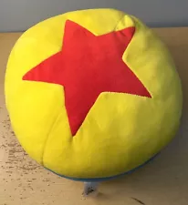 Disney Pixar Toy Story Luxo Star Ball 12” Soft Plush Pillow Yellow w Blue Stripe