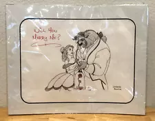 NEW BEAUTY & THE BEAST "WILL YOU MARRY ME" NANATTE ARATA SKETCH ART DRAWING