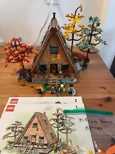 LEGO Ideas A-Frame Cabin Set 21338 used with Instruction Manuals