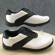 Dunlop Shoes Mens 10 Carson Spike Golf Sneakers White Faux Leather Round Toe