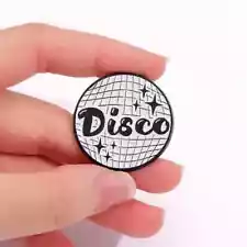 Disco Ball Enamel Pin | 70s Music & Dance Rock & Roll Fashion Brooch Pinback