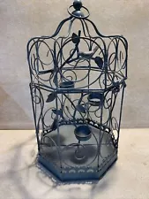 Vintage Wrought Iron Bird Cage Candle Holder. Got It From Estate Sale. Free S/H