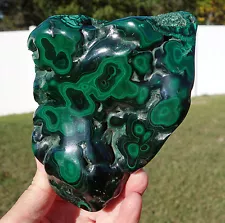 Deep Green MALACHITE BOTRYOIDAL Crystal with Great Bullseye For Sale