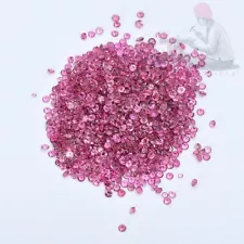 Natural Pink Tourmaline 1.5mm Round Cut Loose Gemstone for sale 200 Pieces