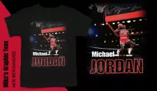 Michael Jordan "Free Throw Line Dunk" Full Graphic T-shirt