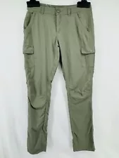 Columbia Cloverdale Trail Pants Sz 8 Reg Straight Leg Omni Shield Wick UPF Green