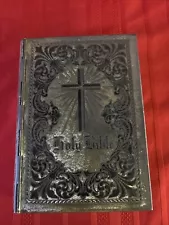 King James Authorized Bible Sterling Plated On Metal