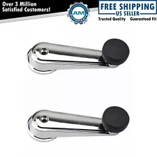 Window Crank Handle Chrome & Black LH RH Pair for Heavy Duty Mack Truck New