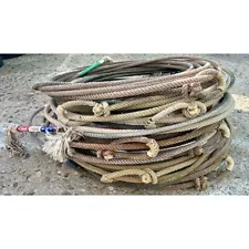 SEVEN (7) Used Lariat Team Ropes Good For Décor or Roping Practice