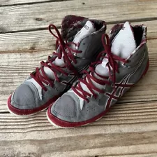 ASICS CAEL SANDERSON v7.0 Men's Wrestling Shoes J605Y Gray Red Camo Sz US 9.5