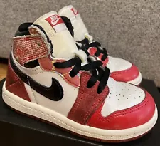 2023 TD Air Jordan 1 Spider-Man Across Spider Retro OG Toddler Size 8c Used Baby