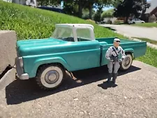 Vintage 1960-1961 Nylint Ford F-Series Sales & Service Blue Pickup Truck! #3800