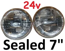 7" Sealed Beam 24V Headlights Chev Chevy C5 C10 C20 C30 Blazer Suburban Pick Up (For: Chevrolet C30)