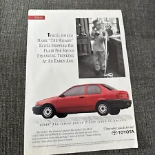 1992 Toyota Tercel Coupe Ad Red