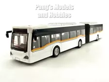 11.5 Inch Articulated Bus - Lights and Sounds 1/62 Scale Diecast Model - White