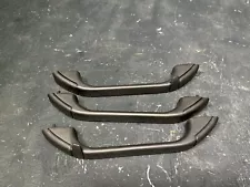 91-99 BMW E36 3 SERIES M3 SEDAN BLACK ROOF UPPER GRAB HANDLE TRIM SET OF 3 OEM