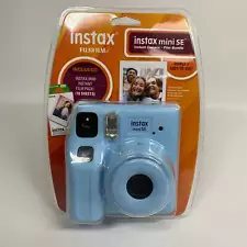 New Fujifilm Instax Mini SE Instant Film Camera Blue Blister Bundle