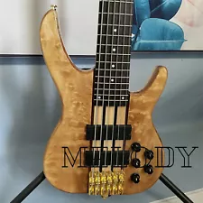 Ken Smith 6 Strings Electric Bass Quited Maple TopMaple Neck Gold Hardware