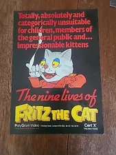 vintage movie poster original - The Nine Lives Of Fritz The Cat -