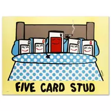 Todd Goldman! "Five Card Stud" Ltd Ed Lithograph, Numbered and Hand Signed