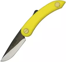 Svord Peasant 2.5 Mini Folding Knife, Yellow Handle, 2.5" Carbon Steel Blade