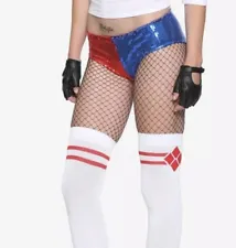 SUICIDE SQUAD HARLEY QUINN Costume Sequin BOOTY Shorts HOT Pants DC COMIC Lg NWT