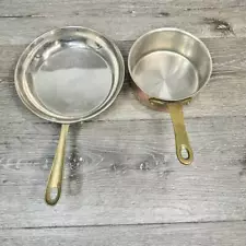 Vintage Copper 8” Skillet & 1 Qt Sauce Pan ~set Of 2