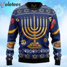 Jewish Hanukkah Holiday Ugly Christmas Sweater 83TJ0JJU