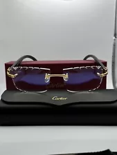 Cartier Buffalo Horn Glasses Authentic Clear Buffs Sunglasses With Gold Frame